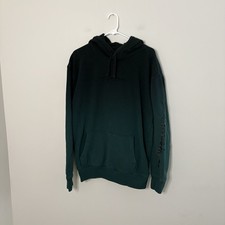 Hollister California Adult Large Must Have Hooded Sweatshirt Green Black Fade F7