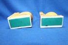 VTG MCM CERAMIC GOOGLE EYED OWL BOOKENDS  5" TALL — photo 7
