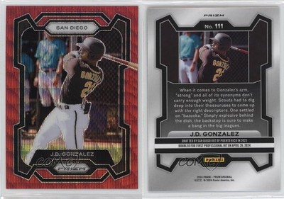 2024 Panini Prizm Ruby Wave Prizm JD Gonzalez #111