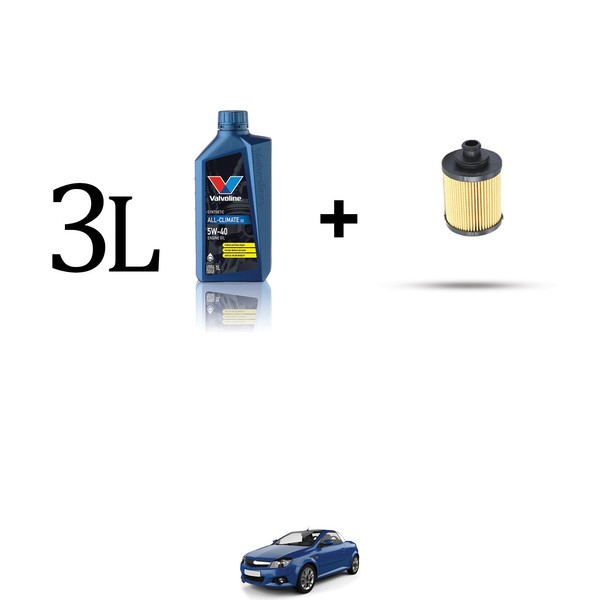 ÖLfilter Kit Und 3L FüR Opel Tigra Twintop 1.3 Cdti 51Kw Von 2004 Bis 2009-image