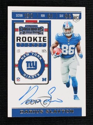2019 Panini Contenders Ticket RPS Darius Slayton #140 Rookie Auto RC 0vs5