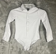 Iefiel Dance Button Up Shirt Boys Size 10 Long Sleeve Ballroom Jazz Ballet ￼
