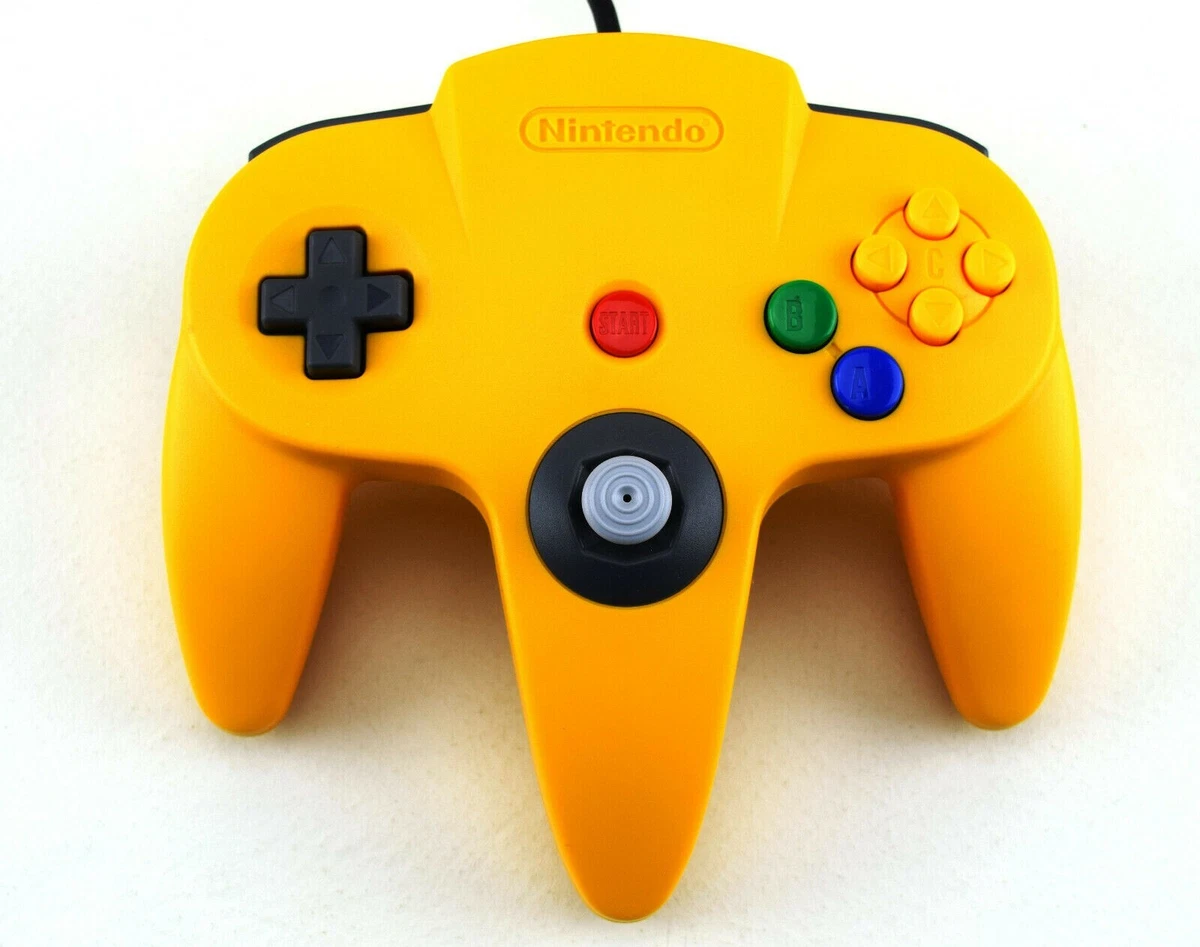 Nintendo 64 N64 Controller Yellow OEM AUTHENTIC TIGHT STICK TESTED