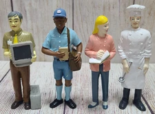 Vintage Lakeshore Learning Community Block Play People Figures 5" Lot of 4