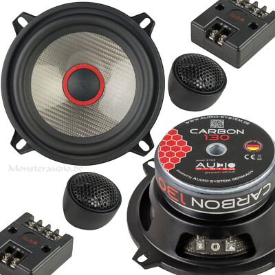 Audio System Carbon 130 13cm 2-Wege Lautsprecher Set Auto Boxen 220 Watt 130mm