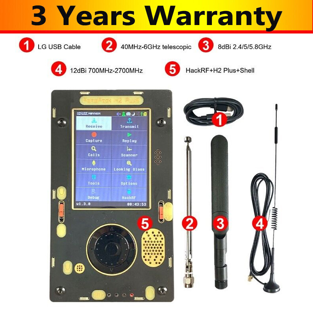 Portapack H2 Plus +3 Antennas Software Defined Radio Module Portapack H2 Plus +3 Antennas Software Defined Radio Module