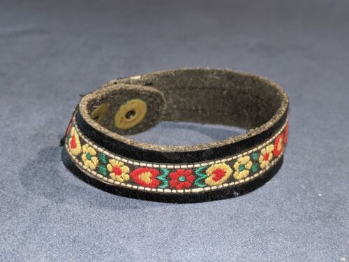 Bracelet (BR-X) Vintage Leather Embroided - 第 1/9 張圖片