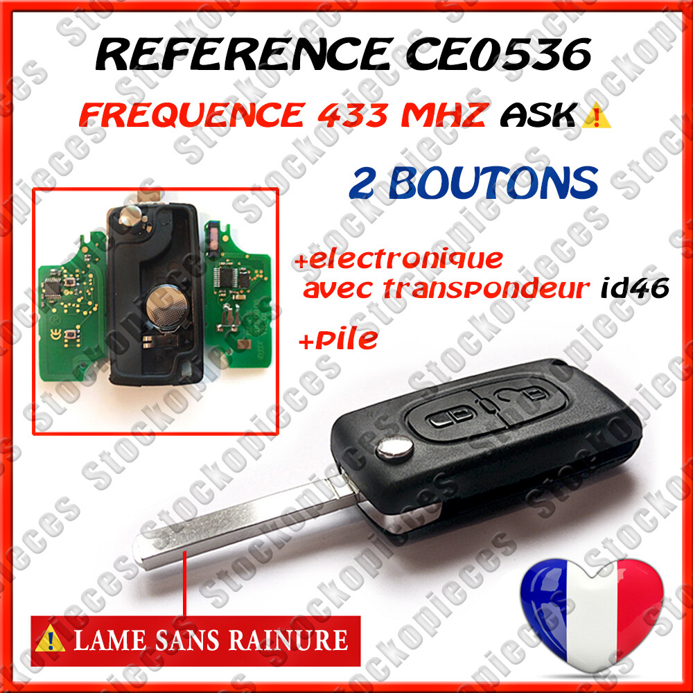 Plip clef électronique id46 pour réparer la télécommande de votre Citroën C2 C3
