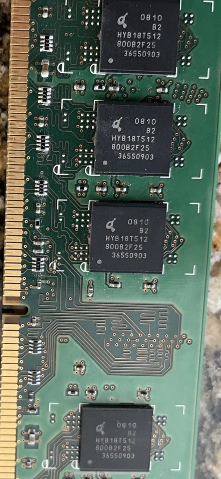 4GB (4 x 1GB) HYS64T128020EU-2.5-B2 PC2-6400U-666-12-E0 2Rx8 RAM Memory Kit - Image 4 of 4