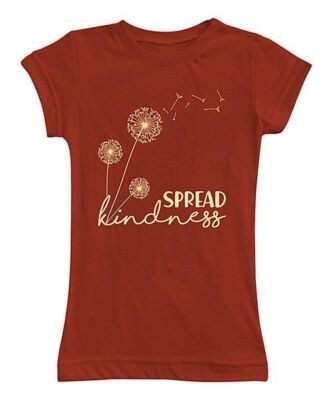 MSRP $32 Urban Smalls Brick 'Spread Kindness' Dandelion Fitted Tee Size XL NWOT