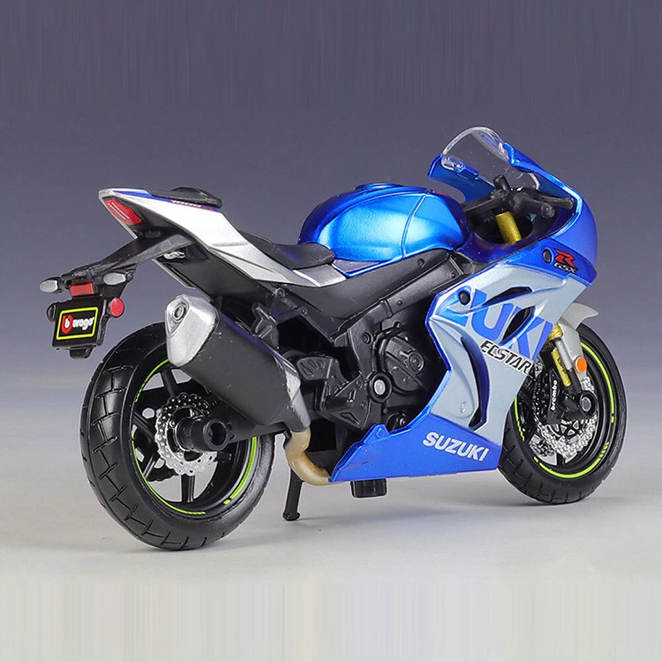 Veículo de brinquedo fundido modelo motocicleta Suzuki GSX-R1000R 1/18 meninos brinquedos crianças presentes - Imagem 4 de 4