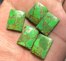 Natural Green Copper Turquoise Cabochon Cushion Loose Gemstone 12x14MM 10Pcs 11