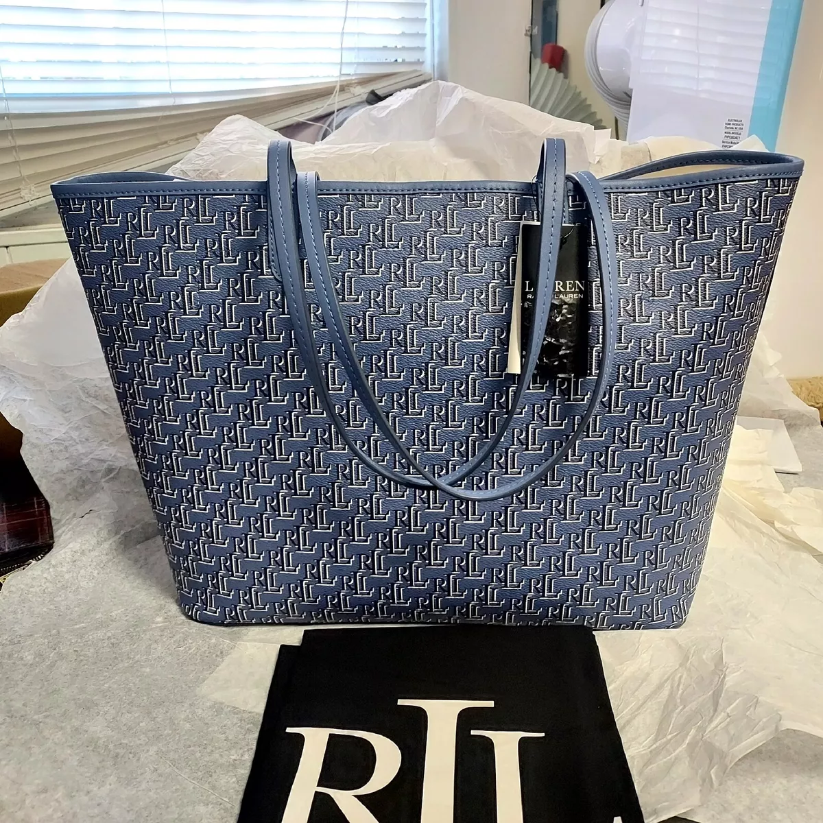 Ralph lauren large leather tote discount