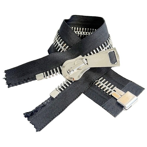 Large Zipper #15 Nickel Metal Extra Heavy-Duty Separating Color Black 5" - 36" - 第 1/4 張圖片