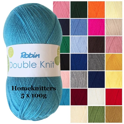 Robin 100g DK x 5 Balls All Shades Knitting Needlecraft Yarn Crochet Craft Hobby