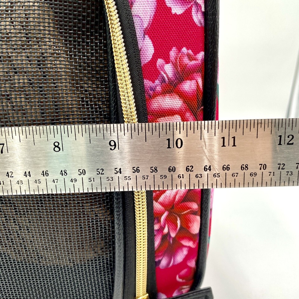 New Betsey Johnson Small Pet Carrier Roses Print TSA Compliant For up