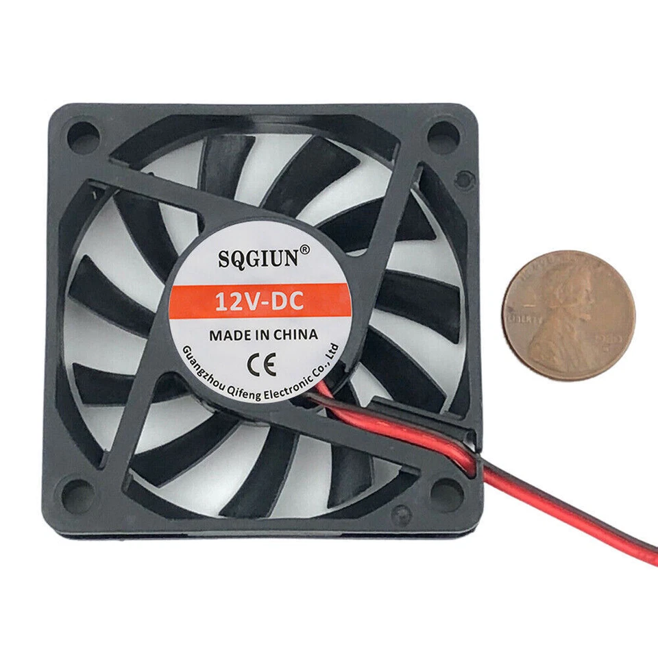 2X Lüfter Gehäuselüfter für PC Computer 60x60x10mm 60mm leise FAN 5V 12V 24V DE - Bild 4 von 4