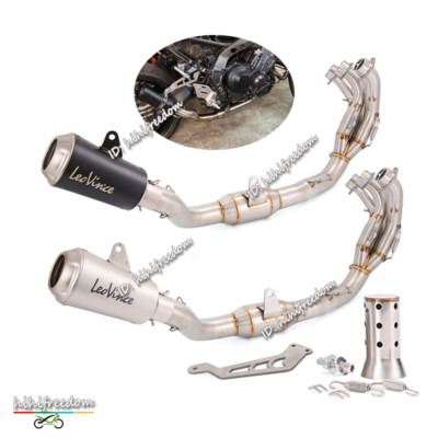 For Yamaha MT-09 2021-2024 Header Exhaust Link Pipe Slip On 51mm Muffler Baffle