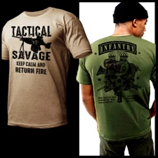 Infantry T-Shirt Military Machine Gunner, Mortarman, Sniper, Special Ops Combat