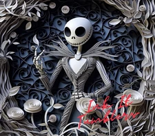 Jack Skellington Sublimation Print for 20oz Tumbler, Heat Transfer Image, Wrap