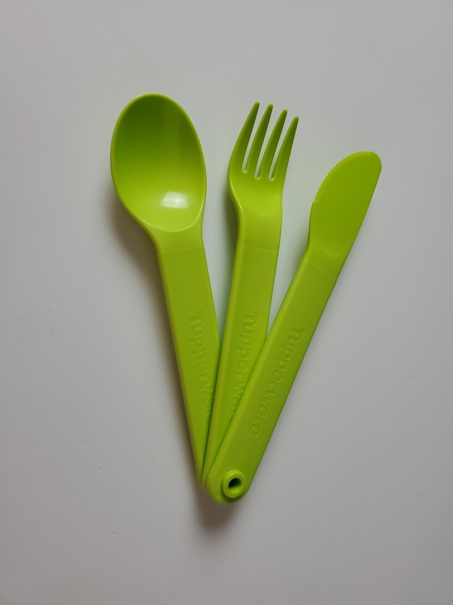 ★Tupperware SMALL KNIFE 2本セット Tupperware Snap-Together Utensils Cutlery Fork Knife Spoon Set On