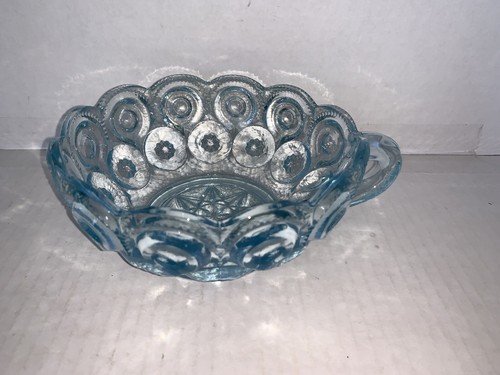 Vintage Ice Blue Moon & Stars Relish Finger Bowl 5 1/2”