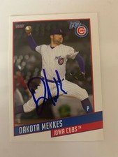 Dakota Mekkes 2021 Signed Card  In Person Iowa Cubs Team Card