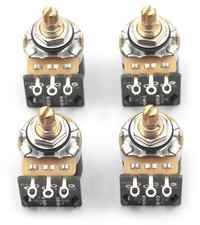 CTS 500k Push Pull Guitar Potentiometer - Short Split, Audio Taper, DPDT (4x)