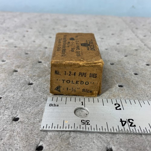 Toledo No. 124 HS High Speed 1-1/4" Pipe Dies No. 1-2-4 NEW NOS - Picture 8 of 9