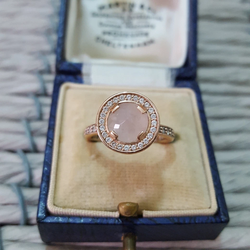 Thomas Sabo 925 Sterling Silver Ring, Rose Quartz, Size 48 UK i.5 US 4.5 - Image 3 of 4