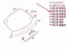 MERCEDES-BENZ GLE C292 Heckt&uuml;r-Emblem-Abzeichen A2928172100
