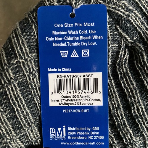 NEU MIT ETIKETT Escape Polar extrem grau gerippt Strick Beanie Mütze Acryl Einheitsgröße - Bild 4 von 6