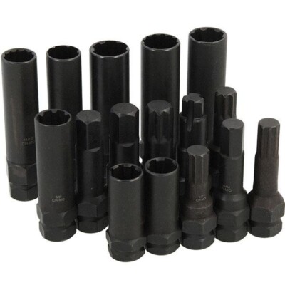 16 Stck. Master Locking Radmutter Entferner Installateur Werkzeug Master Kit 1/2'' Antrieb