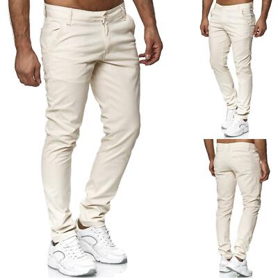 TAZZIO Chino Hose Slim Fit Herren Stoffhose Chinohose Stretch Designer Ecru