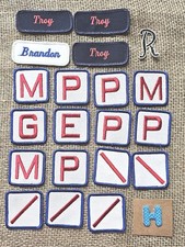 Lot of 21 Letters, Names, Symbols Iron On Patches