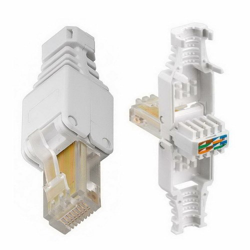 10x Netzwerk-Stecker RJ45, ohne Werkzeug,werkzeuglos, Cat 6, 5,auch Verlegekabel - Bild 1 von 5