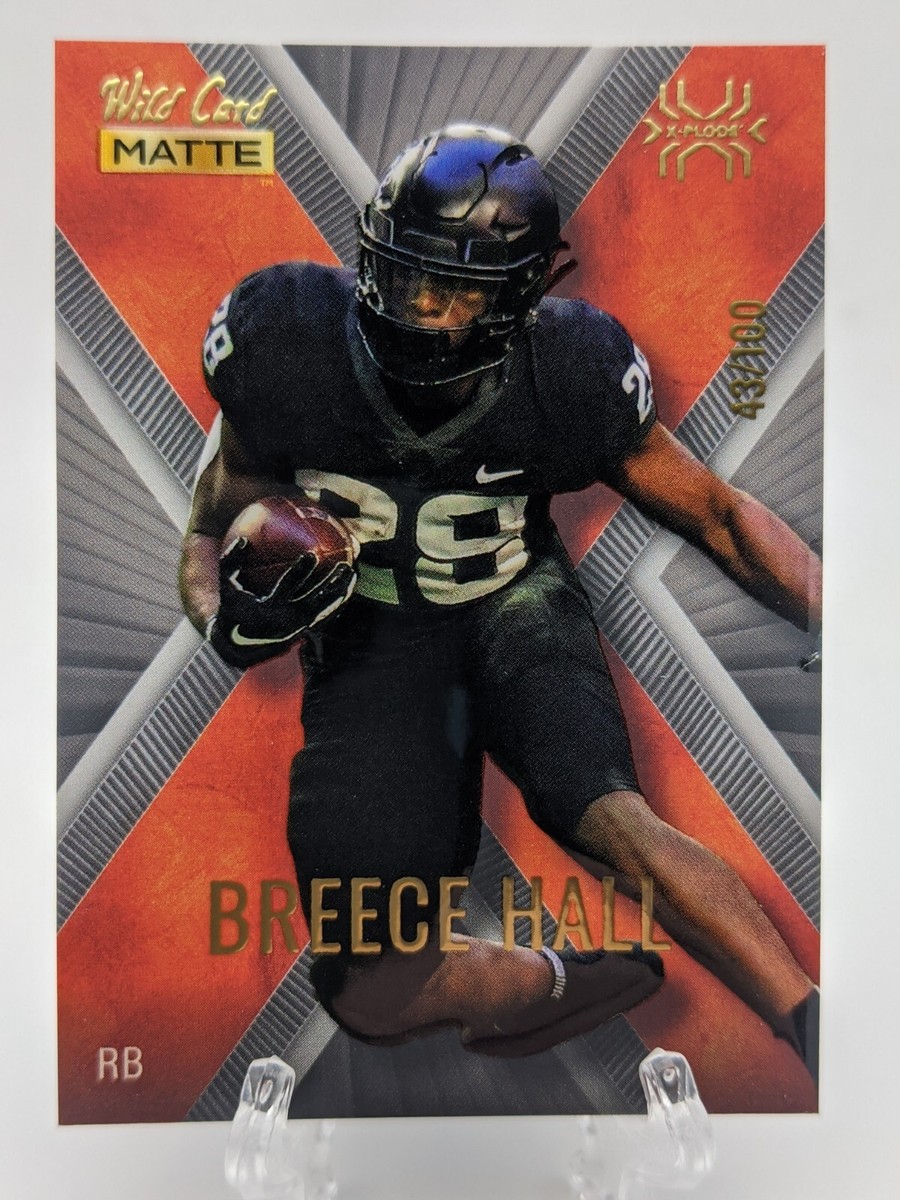 💥 BREECE HALL ROOKIE SP #'d 43/100 WILD CARD MATTE X-PLODE; NY