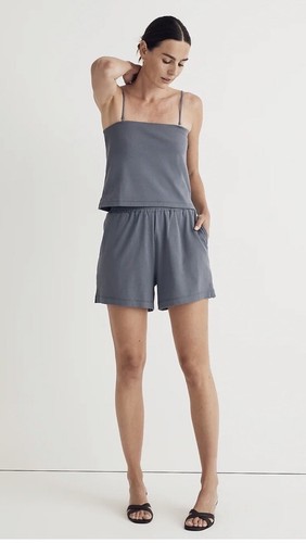 Madewell Pull On Shorts Tube Top Tank Sand Tan Small Matching Set