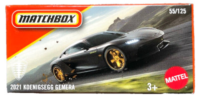 Matchbox 2021 Koenigsegg Gemera 55/125 Power Grabs 2025 1:64 Modellauto Kinder
