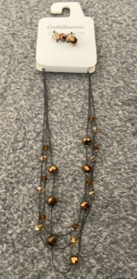 New Croft & Barrow Beaded Necklace And Earring Set