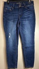 Indigo Rein Junior Darkwash Jeans Distressed  Curvy  Size 11 29/27 