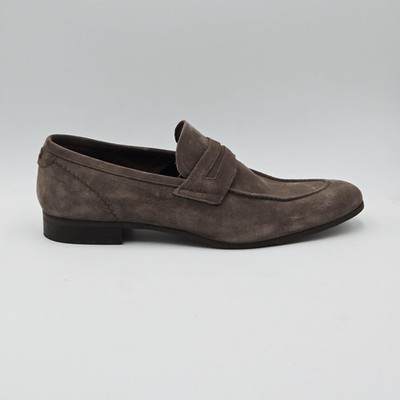 Herrenschuhe Cod-e Gr 45 Mokassins Grau Wildleder 24CND