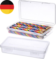 Tikplus 2Pcs Stiftebox Kunststoff, Stapelbare Aufbewahrung Stifte, Organizer Mit
