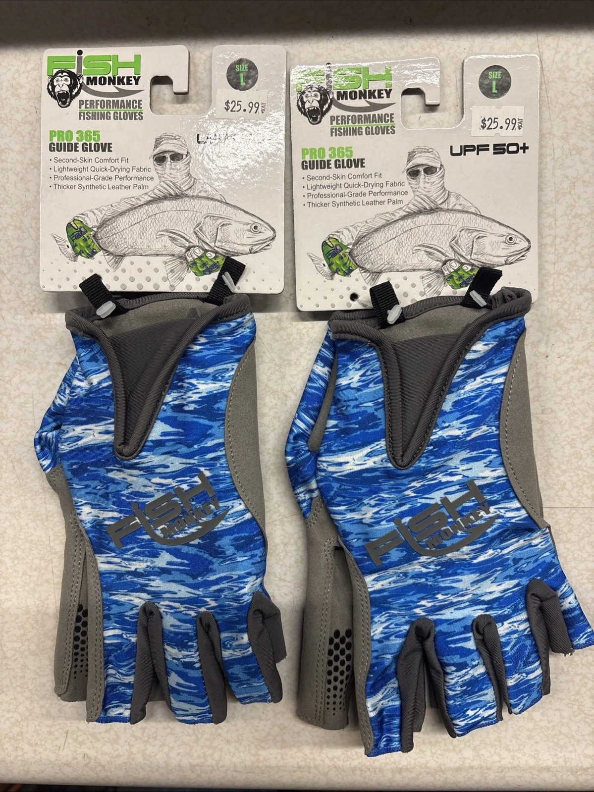 LOT OF 2 Fish Monkey Pro 365 Guide Gear Fishing Gloves (Large)
Opens in a new window or tab