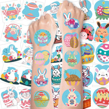 Easter Basket Stuffers -150PCS Easter Tattoos for Kids  Easter Egg Fillers Stic