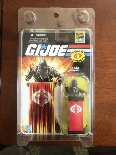 GI Joe Vintage 3.75 2008 SDCC Cobra Commander Black Suit New Cobra Leader Case
