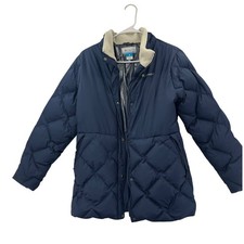 Columbia Kids Navy Blue Puffer Jacket Sherpa Collar Winter Warm Size XL 18 20