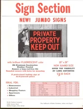 Hy-Ko Products Sign Catalog Jumbo Signs ++ 1970
