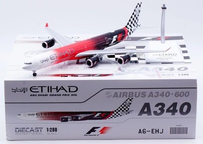 JC Wings XX20692 Etihad Airways A340-600 Grand Prix A6-EHJ Diecast 1/200 Model