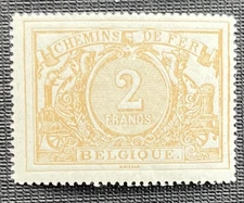 Belgium - Possible Counterfeit Of 1895 Two Cents Parcel Post Stamp